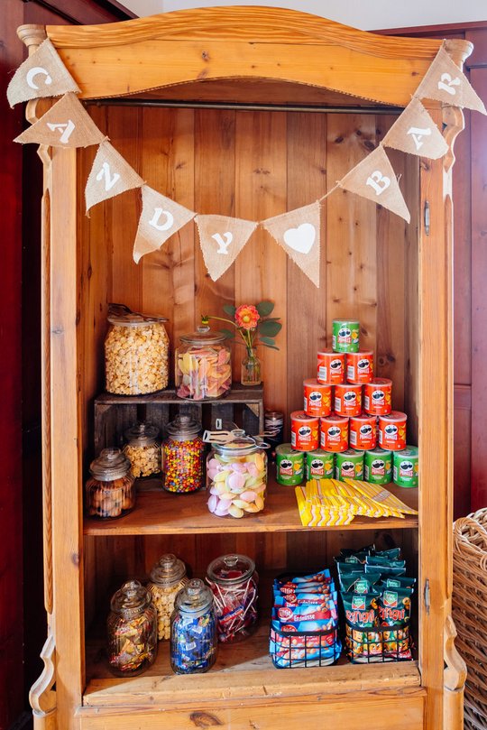 Candybar bei Hochzeitsfeier