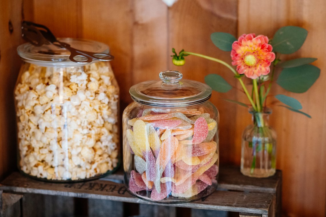 Candybar bei Hochzeitsfeier