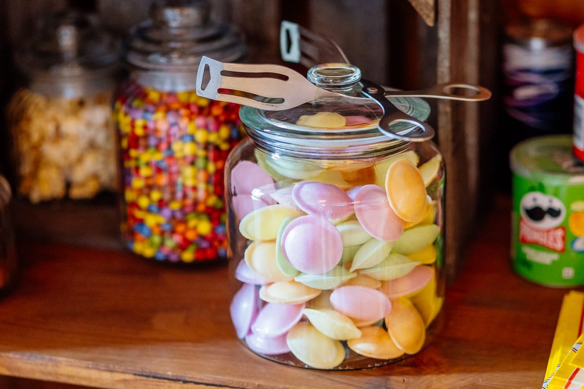 Candybar bei Hochzeitsfeier