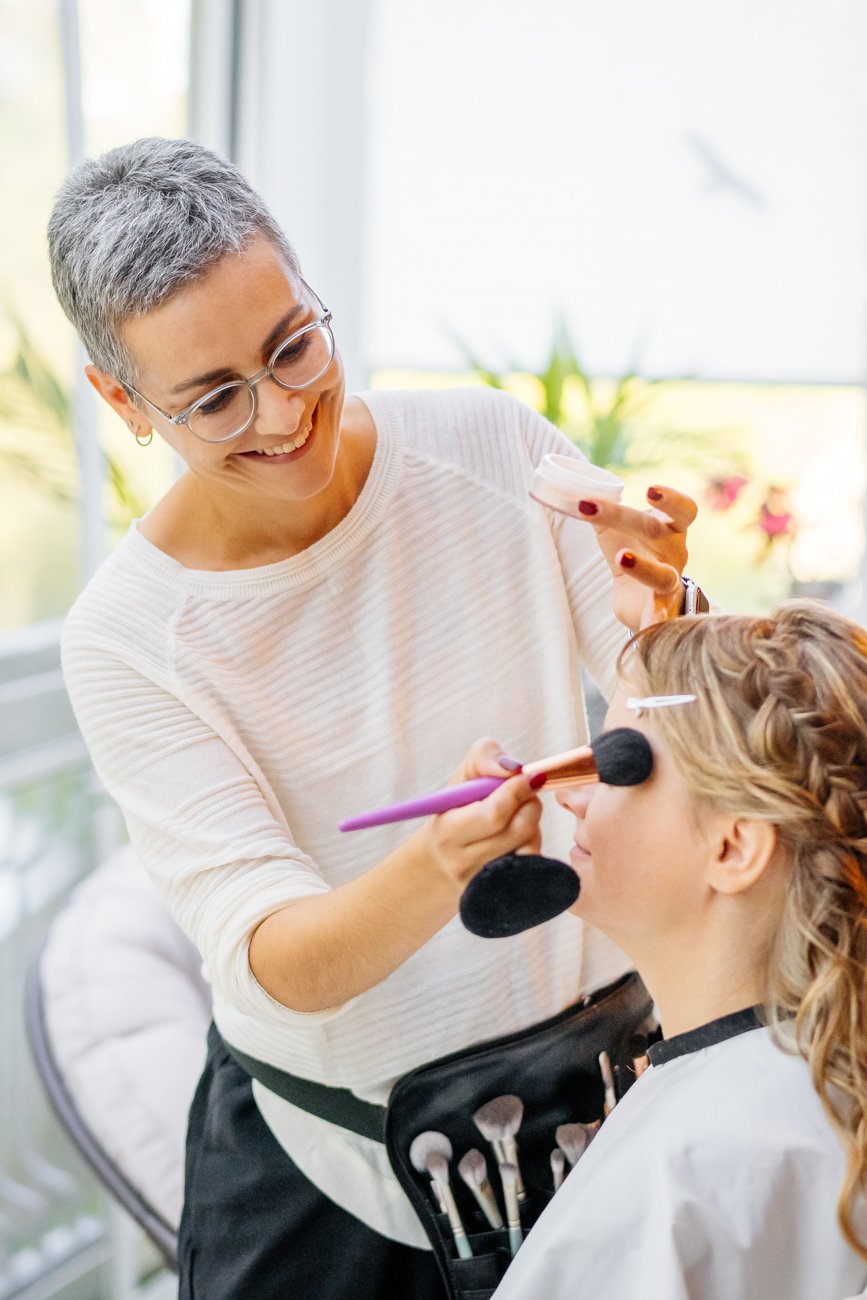 Styling der Braut am Hochzeitstag